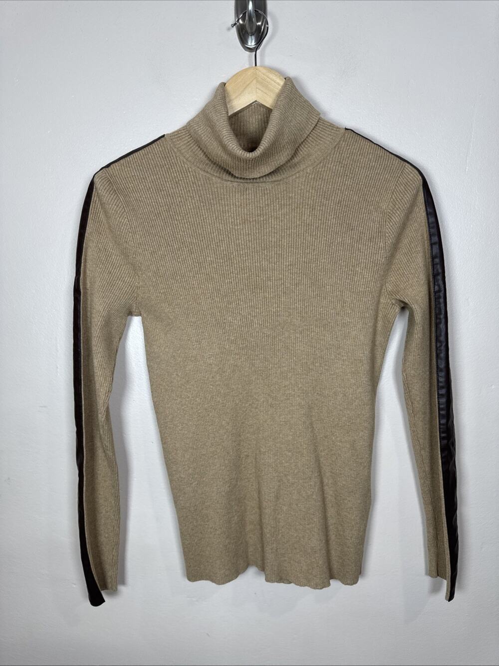 Lauren Ralph Lauren Womens Turtleneck Sweater Cable Knit 90s Y2K Preppy L